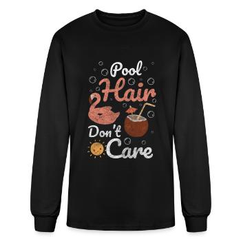 Swimming Water Hobby Outdoor Pool - Men's Long Sleeve T-Shirt - black - Front