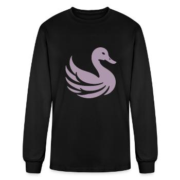 Lignes claires : Silhouette de canard - T-shirt à manches longues Homme - noir - Devant
