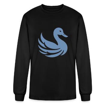 Lignes claires : Silhouette de canard - T-shirt à manches longues Homme - noir - Devant