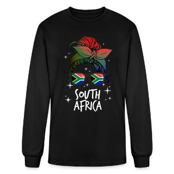 South Africa - Men's Long Sleeve T-Shirt - black - Front