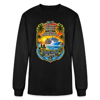 Dream Vacation Travel Badge MSC SEASIDE - Men's Long Sleeve T-Shirt - black - Front