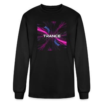Trance Music Electronic Vibe Neon Graphic - Men's Long Sleeve T-Shirt - black - Front