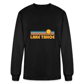 Retro Lake Tahoe Sunset - Men's Long Sleeve T-Shirt - black - Front
