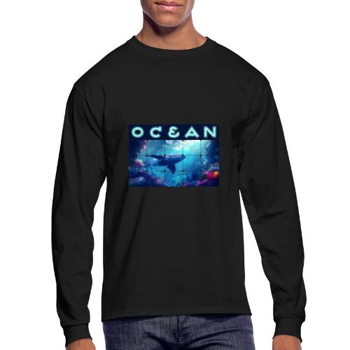 Ocean: Whale’s Path - Men's Long Sleeve T-Shirt