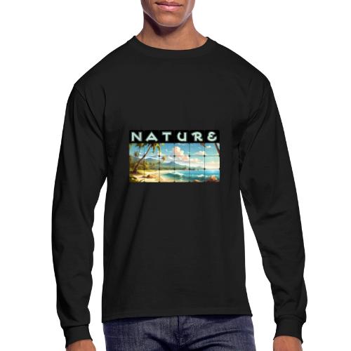Nature: Sun-Kissed Shore - Men's Long Sleeve T-Shirt