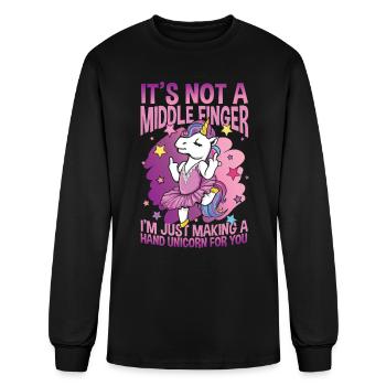 funny Unicorn Saying for Unicorn Lovers - Men's Long Sleeve T-Shirt - black - Front