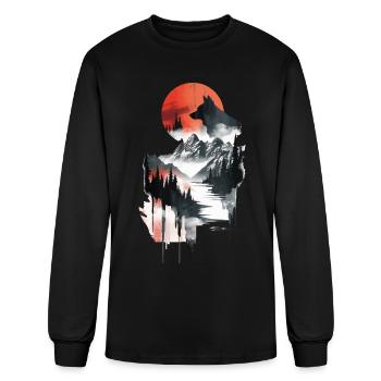 Husky - Men's Long Sleeve T-Shirt - black - Front