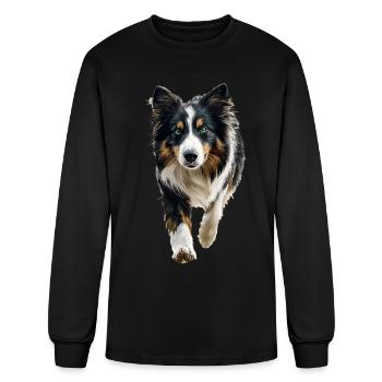 Collie - Men's Long Sleeve T-Shirt - black - Front