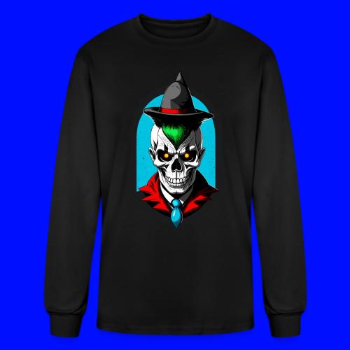 A student of magic with skull and pointed hat - Men's Long Sleeve T-Shirt