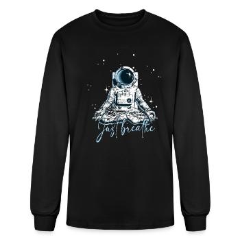 Yoga breathe - just breath - Men's Long Sleeve T-Shirt - black - Front