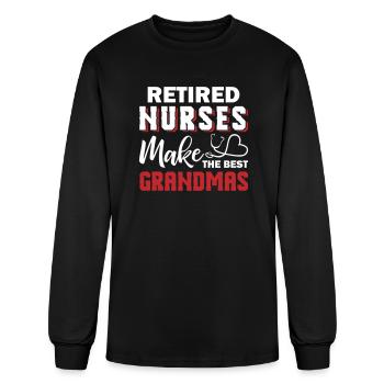 Retired Nurses Grandmas - Men's Long Sleeve T-Shirt - black - Front