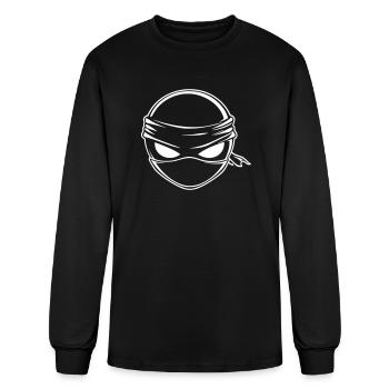 Ninja Logo, Ninja Head - Men's Long Sleeve T-Shirt - black - Front