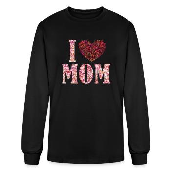I Love Mom Funny - Men's Long Sleeve T-Shirt - black - Front