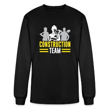 Construction Team Worker Teamwork Site - Men's Long Sleeve T-Shirt - black - Front