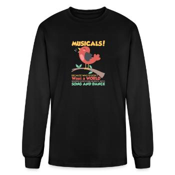 Bird Song And Dance Musical Theatre - Men's Long Sleeve T-Shirt - black - Front