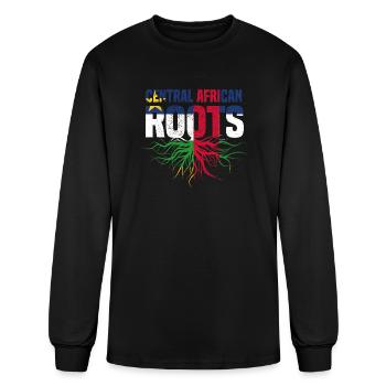 Central African Roots - Men's Long Sleeve T-Shirt - black - Front