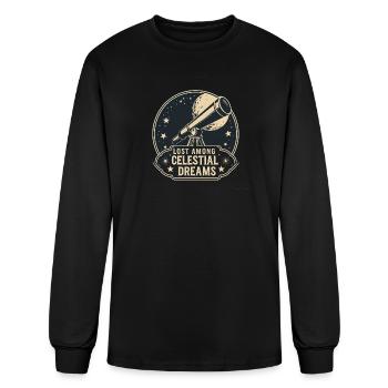 Lost Among Celestial Dreams: Space Dreams Lover - Men's Long Sleeve T-Shirt - black - Front