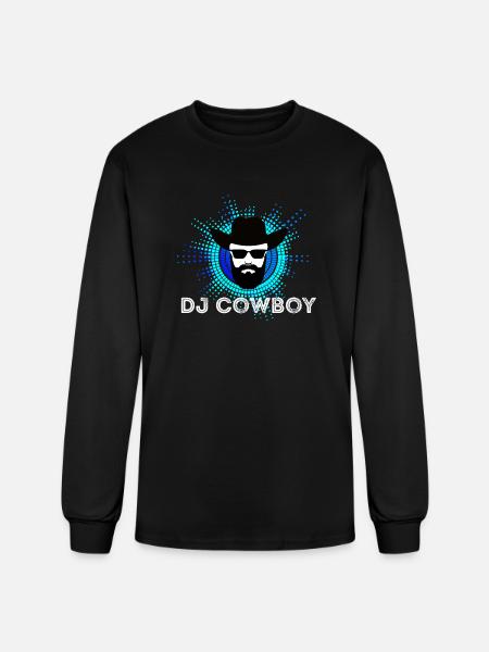 DJ Cowboy Blue - Men's Long Sleeve T-Shirt - black