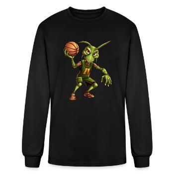 Basketball Grasshopper - Men's Long Sleeve T-Shirt - black - Front
