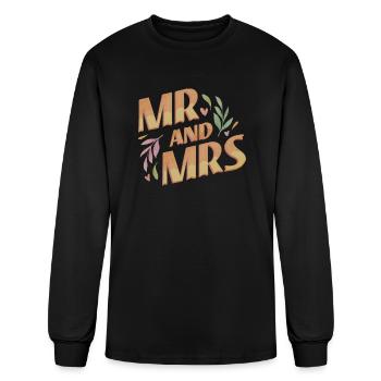 Mr and Mrs - Men's Long Sleeve T-Shirt - black - Front