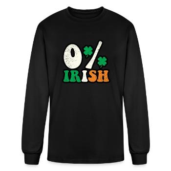 ZERO PERCENT IRISH - Men's Long Sleeve T-Shirt - black - Front