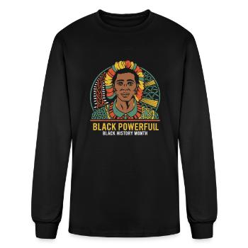 Powerful Black History Month DNA - Men's Long Sleeve T-Shirt - black - Front