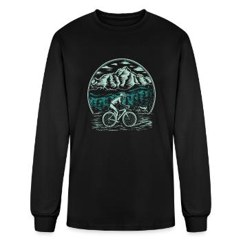 Ride With Me My Invisible Friend Mountain Bike - Men's Long Sleeve T-Shirt - black - Front