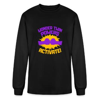 Wonder Twins Power Activer cadeau drôle - T-shirt à manches longues Homme - noir - Devant