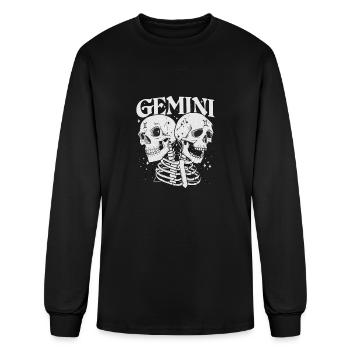 GEMINI - Men's Long Sleeve T-Shirt - black - Front