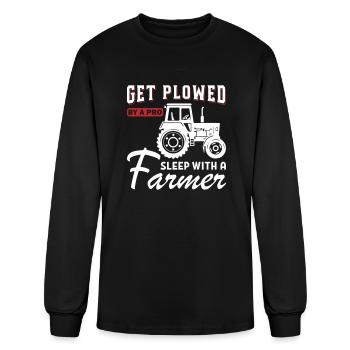 Get Plowed Sleep With A Farmer - Men's Long Sleeve T-Shirt - black - Front