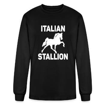 Italian Stallion - Men's Long Sleeve T-Shirt - black - Front