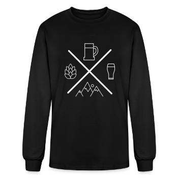 Time in Germany - Men's Long Sleeve T-Shirt - black - Front