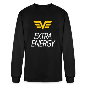 teshirt extra energy - Men's Long Sleeve T-Shirt - black - Front
