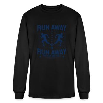 Run Away - Men's Long Sleeve T-Shirt - black - Front