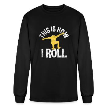 Skateboarding Skateboarder Skateboard - Men's Long Sleeve T-Shirt - black - Front
