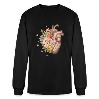 Open Your Heart Open Your Heart - Men's Long Sleeve T-Shirt - black - Front