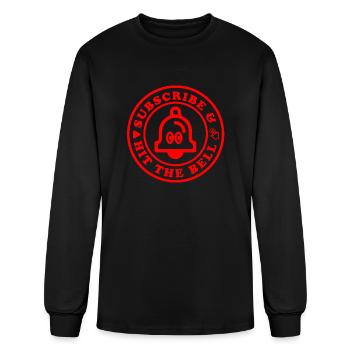 Subscribe bell red - Men's Long Sleeve T-Shirt - black - Front