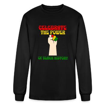Celebrate the power of black history. - Men's Long Sleeve T-Shirt - black - Front