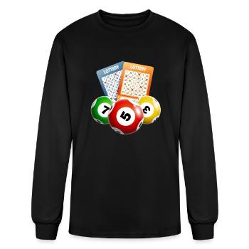 Lottery and sports betting - Men's Long Sleeve T-Shirt - black - Front
