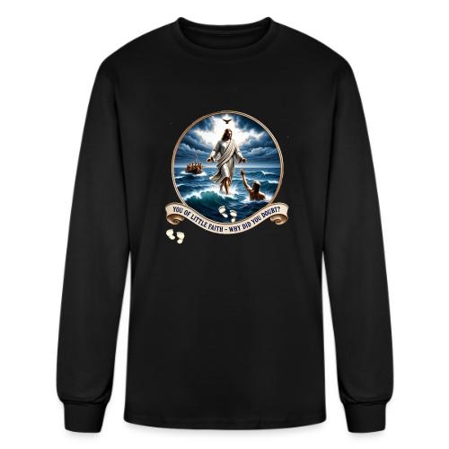 Walking On Water Faith T Shirt, Christian Miracle - Men's Long Sleeve T-Shirt