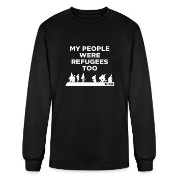 HIAS My People Were Refugees Too - Men's Long Sleeve T-Shirt - black - Front