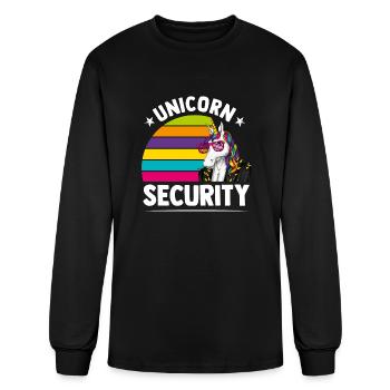 Unicorn Security Funny Unicorn Lover Mythical - Men's Long Sleeve T-Shirt - black - Front