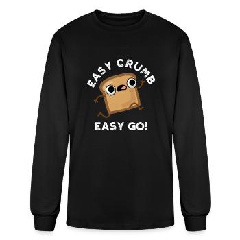 Easy Crumb Easy Go Cute Bread - Men's Long Sleeve T-Shirt - black - Front