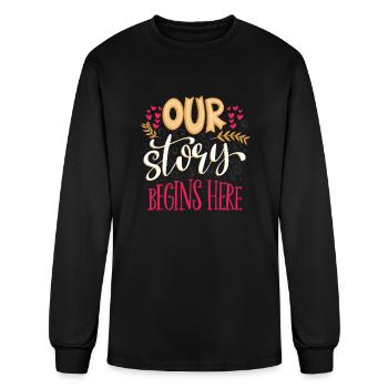 Our Story - Men's Long Sleeve T-Shirt - black - Front