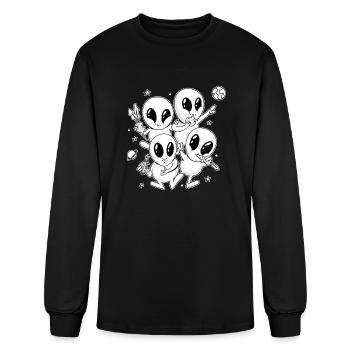 Young Aliens Eat Vegetables - Men's Long Sleeve T-Shirt - black - Front