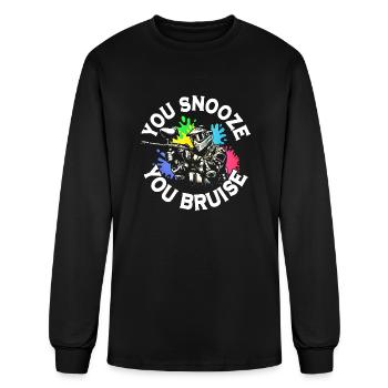 You Snooze You Bruise Paintball Tactical Player - Men's Long Sleeve T-Shirt - black - Front