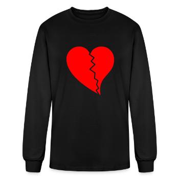 Broken Hearted - Men's Long Sleeve T-Shirt - black - Front