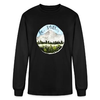 Be Still and Rest - Men's Long Sleeve T-Shirt - black - Front