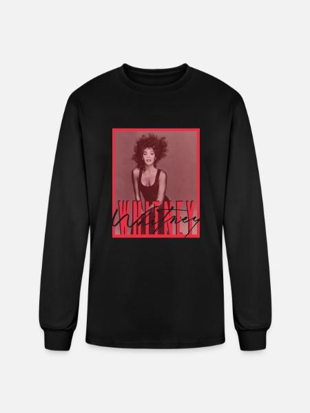 Whitney Houston Photo With Autograph And Nameplate - Men's Long Sleeve T-Shirt - black