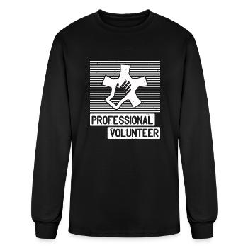 Professional Volunteer - Men's Long Sleeve T-Shirt - black - Front